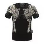 t shirt philipp plein le plus cher cotton double leopard